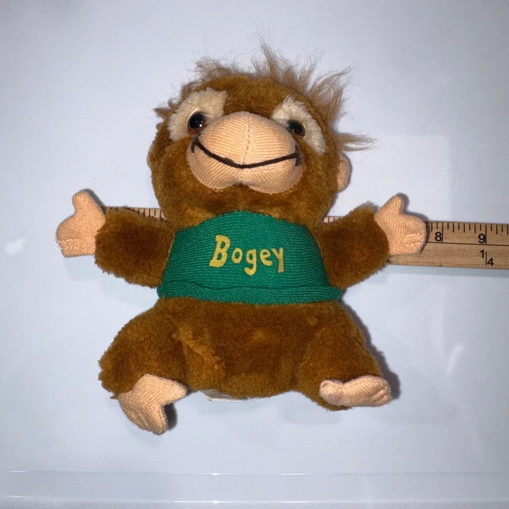 Vintage Bogey Orangutan Plush Toy 80s Collectible Brown Hallmark Shirt Tales